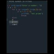 PRIME NUMBER IN PYTHON Shorts