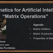 Machine Learning Tutorial Python Mathematics 4 Matrix Addition And Subtraction Four Properties