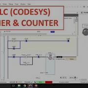 PLC Ladder Logic Diagram Implementation With Timer And Counter Codesys