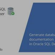 Generate Documentation And Export It To HTML With Oracle SQL Developer