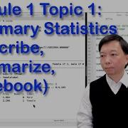 Module 1 Topic 1 Summary Statistics Describe Summarize Codebook Edition For Alison Online Course
