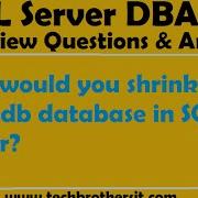 SQL Server Interview Question How Would You Shrink The Tempdb Database In SQL Server