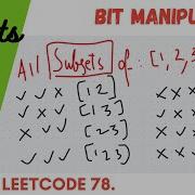 Generate All Possible Subsets Return Power Set Leetcode 78 Bit Manipulation Two For Loops