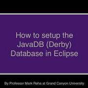 HOWTO Setup JavaDB In Eclipse