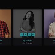 Animated Team Card Using Html Css Responsive