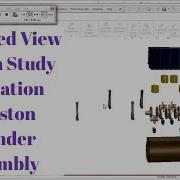 Exploded Animation Pistoncylinder Solidworkstutorial Engine Cylinderblock Motion Analysis