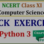 Back Exercise Questions NCERT Class 11 Computer Science With Python Chapter 7 Functions