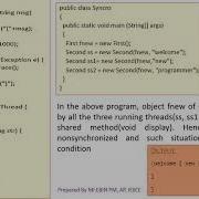 JAVA MODULE 4 TOPIC 15 SYNCHRONIZATION CONTINUATION