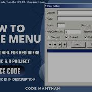 How To Create Menus In VB 6 0 Menu Editor In Visual Basic 6 0 Popup Menu Visual Basic Project