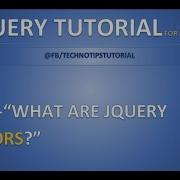 Part 3 What Are JQuery Selectors ID And Class Selectors Example