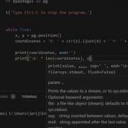 Python Programming A Mouse Coordinates Tracker