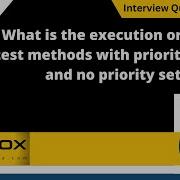 Execution Order For Tests With Priorities No Priority Set Selenium Interview Question 478
