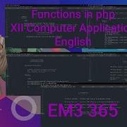 Functions In Php For XII Computer Application Chapter 5 Php Function And Array