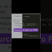 Convert Source Code To PDF