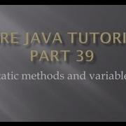 Core Java Tutorial Part 39 Static Variables And Methods In Java