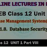 8 Database Security NEB Class 12 UNIT 1