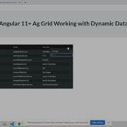 Ag Grid In Angular 11 With Dynamic Data