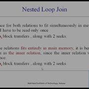 Query Processing Nested Loop Join