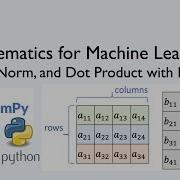 Mathematics For Machine Learning Array Norm And Dot Product With NumPy