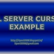 SQL Server Cursor Simplest Example