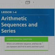 Arithmetic Sequences And Series Lesson 1 4