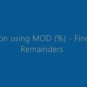 Python MOD Find Remainders