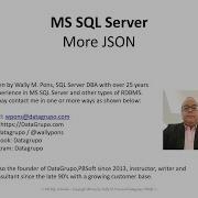 MS SQL Server More JSON