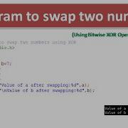 Program To Swap Two Numbers Using Bitwise XOR Operator Method 3 Hindi