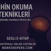 ZİHİN OKUMA TEKNİKLERİ 60 DAKİKADA ZİHİN OKUMAYI ÖĞREN SESLİ KİTAP WORKSHOPERS