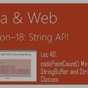 String API In Java 40 CodePointCount Method Of String StringBuffer And StringBuilder Classes