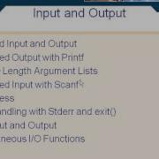 08 01 Input Output C Tutorial