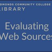 Evaluating Web Sources