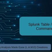 Таблица Splunk Команда поля