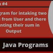 Java Program For Intaking Two Numbers Using Scanner And Printing Their Sum