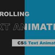 Scrolling Text Animation Effects Using Html CSS