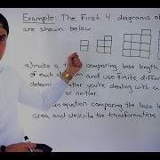 Finding A Quadratic Equation Given A Pattern Base Vs Area