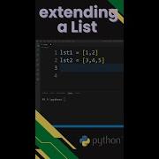 How To Extend A List In Python Python List Tricks Shorts