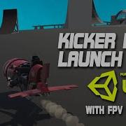 Red Rocket Space Hover Bike Launch Off Kicker Ramp With EDM Beat Made With Unity 3D