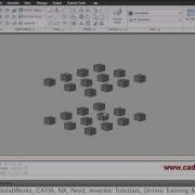AutoCAD 3D Array Command Tutorial AutoCAD 2010 Rectangular Polar