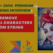 Java Program To Remove Special Characters From Given String