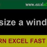 Resize A Window Learn Excel Fast Excel 2016