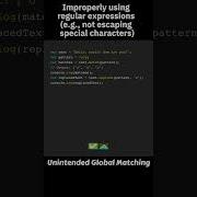 Improperly Using Regular Expressions E G Not Escaping Special Characters Javascript Codingtips