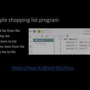 Code Walkthrough Python Shopping List Program
