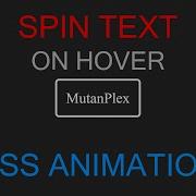 Spin Text On Mouse Hover CSS ANIMATION