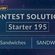 Selling Sandwiches SANDWSHOP CodeChef Starter 195 Official Solution Rated Till 5 Star