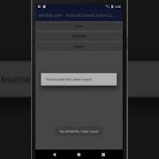 Android LinearLayout On Touch Listener On Click Listener Example