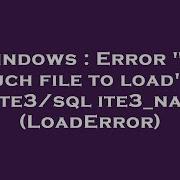 Windows Error No Such File To Load Sqlite3 Sqlite3 Native LoadError