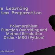 Day 14 Function Overriding Method Resolution Order ML Interview Prep KodedByKshitiz