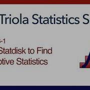 Statdisk Section 3 1 Using Statdisk To Find Descriptive Statistics