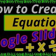 How To Create An Equation In Google Slides